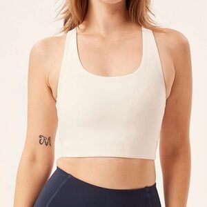 Girlfriend Collective Ivory Paloma Racerback Bra in size S